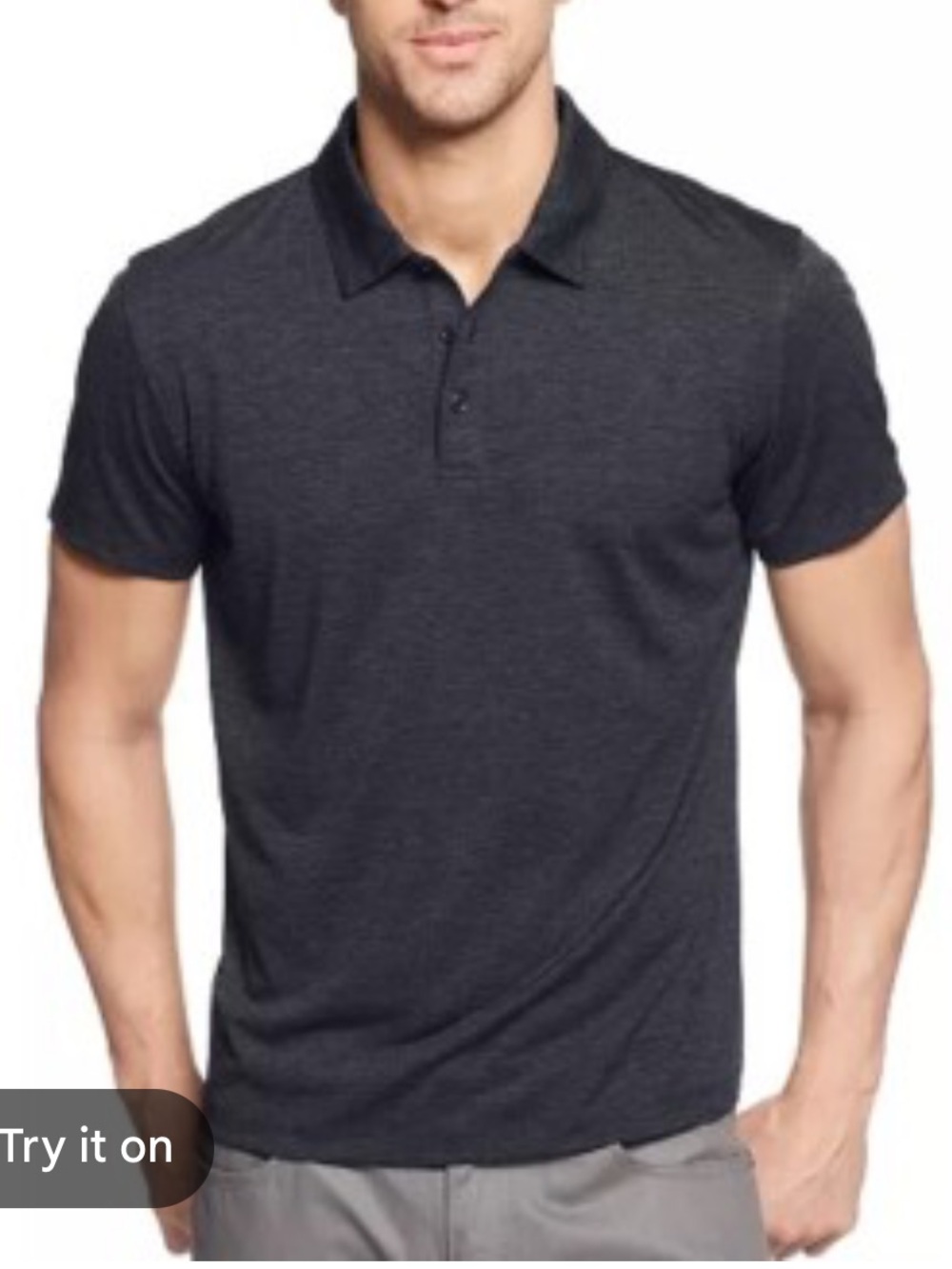 NWT! Alfani Tech Men's Heathered gray Polo, size XXL